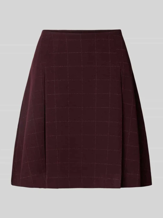 Zdjęcie produktu Spódnica mini z elastycznej mieszanki wiskozy model 'KATE' Ichi Śliwkowy