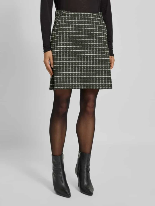 Zdjęcie produktu Spódnica mini z fakturowanym wzorem model ‘KATE CLOULE’ Ichi Khaki