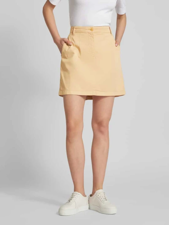 Zdjęcie produktu Spódnica mini z kieszeniami z tyłu model ‘COTTON GMD’ Tommy Hilfiger Beżowy