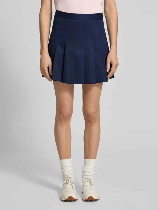 Zdjęcie produktu Spódnica mini z mieszanki bawełny Lacoste Ciemnoniebieski
