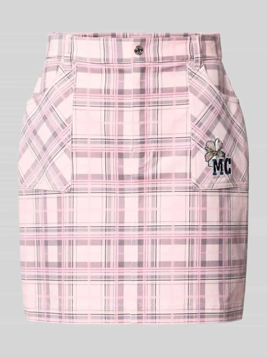 Zdjęcie produktu Spódnica mini z mieszanki bawełny z haftami Marc Cain Różowy