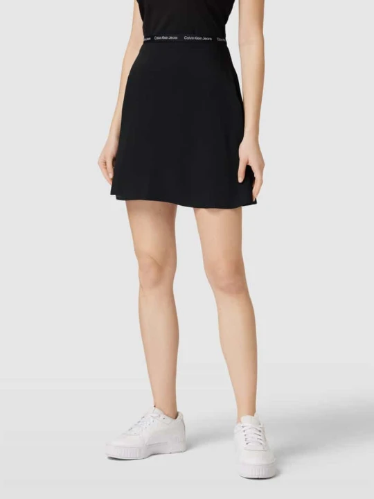 Zdjęcie produktu Spódnica mini z pasem z logo Calvin Klein Jeans Czarny