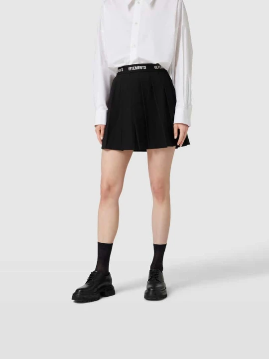 Zdjęcie produktu spódnica mini z wyhaftowanym logo Vetements Czarny