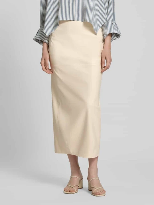 Zdjęcie produktu Spódnica o długości do kolan z imitacji skóry model ‘FABIANA’ MM By Max Mara Écru