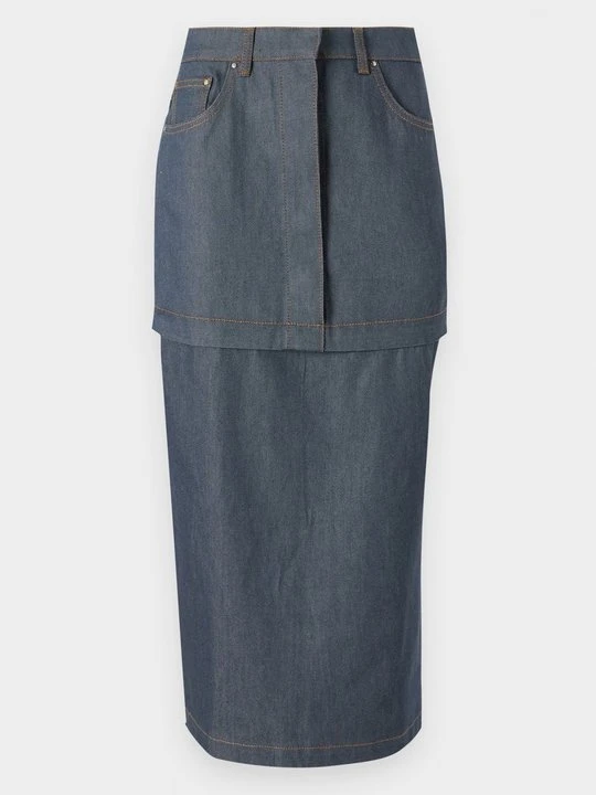 Zdjęcie produktu Spódnica ołówkowa CLAUDIE PIERLOT niebieski denim