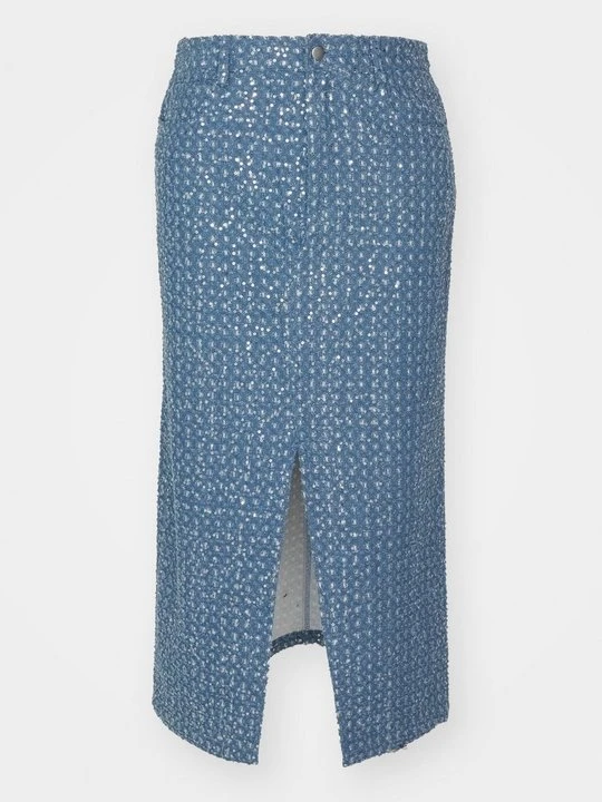 Zdjęcie produktu Spódnica ołówkowa Pieces niebieski denim