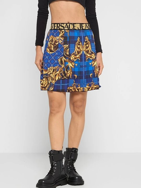 Zdjęcie produktu Spódnica plisowana Versace Jeans Couture błękit królewski