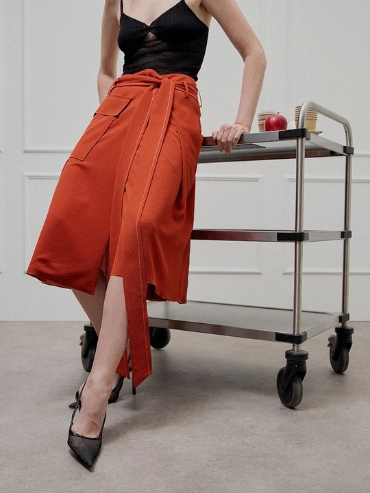 Zdjęcie produktu Spódnica plisowana Victoria Beckham czerwony