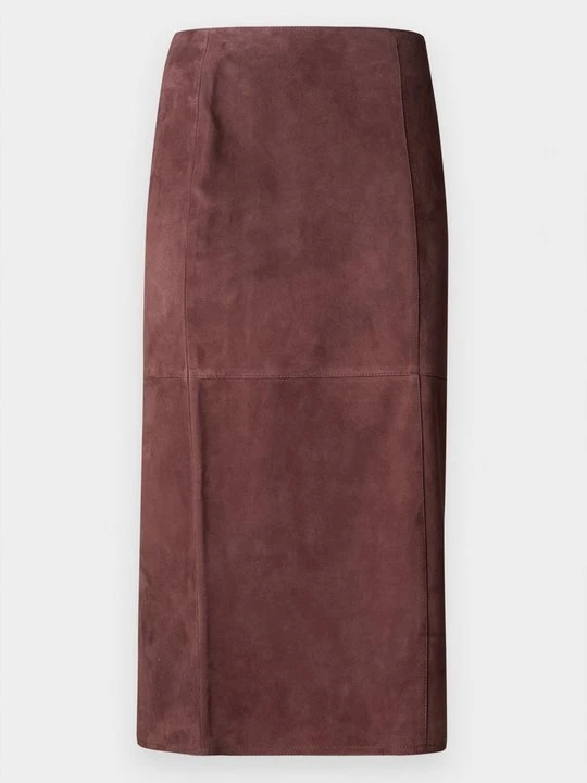 Zdjęcie produktu Spódnica skórzana Weekend Max Mara ciemnoczerwony