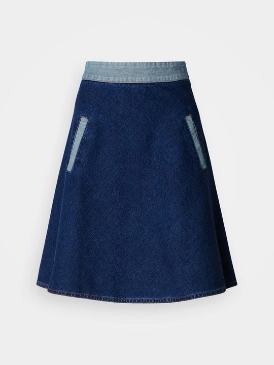 Zdjęcie produktu Spódnica trapezowa Mads Nørgaard niebieski denim