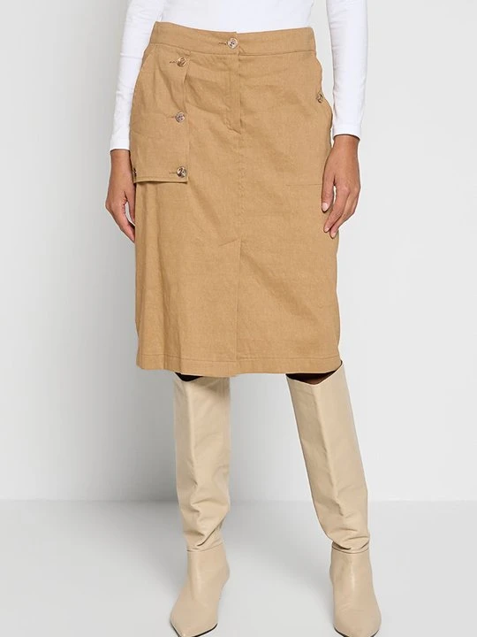 Zdjęcie produktu Spódnica trapezowa Sarah Pacini jasny brąz