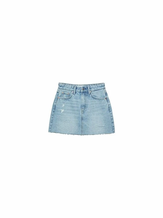 Zdjęcie produktu Spódnica trapezowa Stradivarius niebieski denim