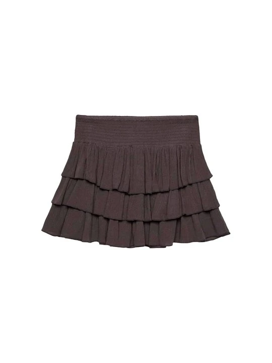 Zdjęcie produktu Spódnica trapezowa Stradivarius ciemnobrązowy