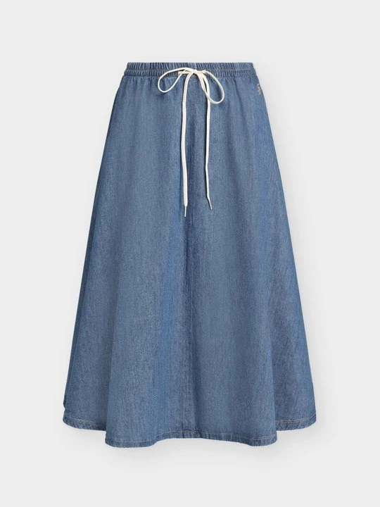 Zdjęcie produktu Spódnica trapezowa Tommy Hilfiger niebieski denim