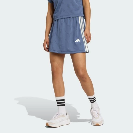 Zdjęcie produktu Spódnica z szortami Stadium 3-Stripes Tennis Inspired Jacquard Adidas niebieski