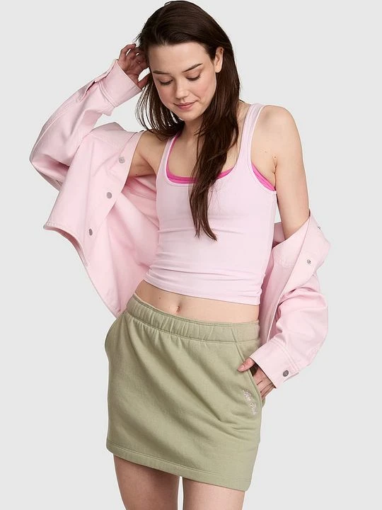 Zdjęcie produktu Spódnico-spodenki Campus Fleece Victoria's Secret Zielony