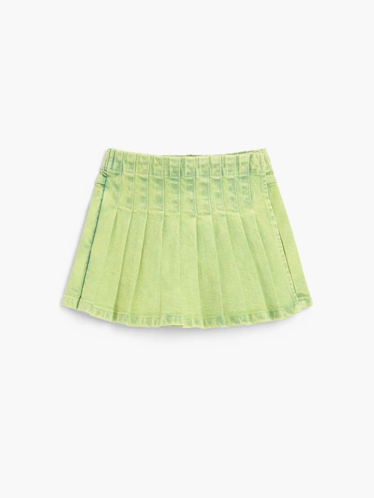 Zdjęcie produktu Spódnico-spodenki z denimu w zakładki Desigual zielony