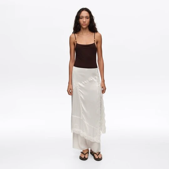 Zdjęcie produktu Spódnico-spodnie koronki wiskoza złamana biel BIMBA Y LOLA OFF WHITE