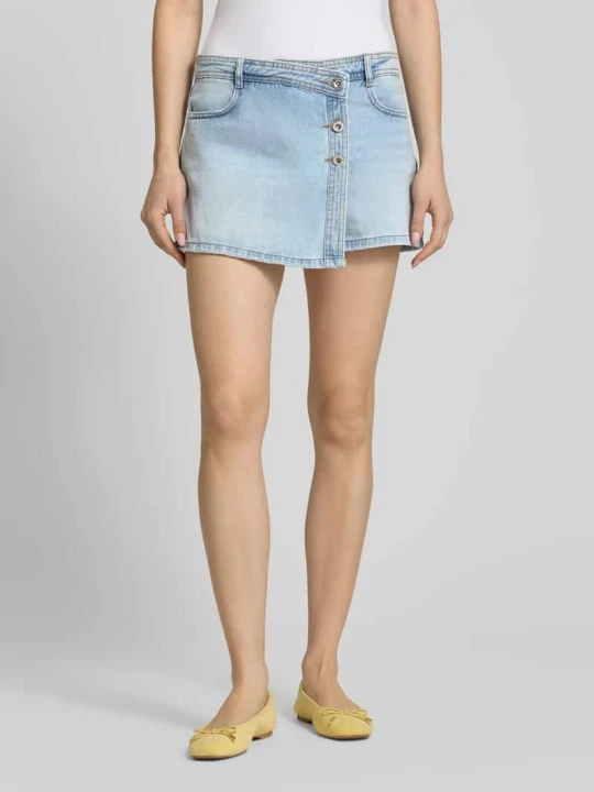 Zdjęcie produktu Spódnico-szorty jeansowe o kroju regular fit z czystej bawełny model 'LESLY' Only Jeansowy niebieski melanż