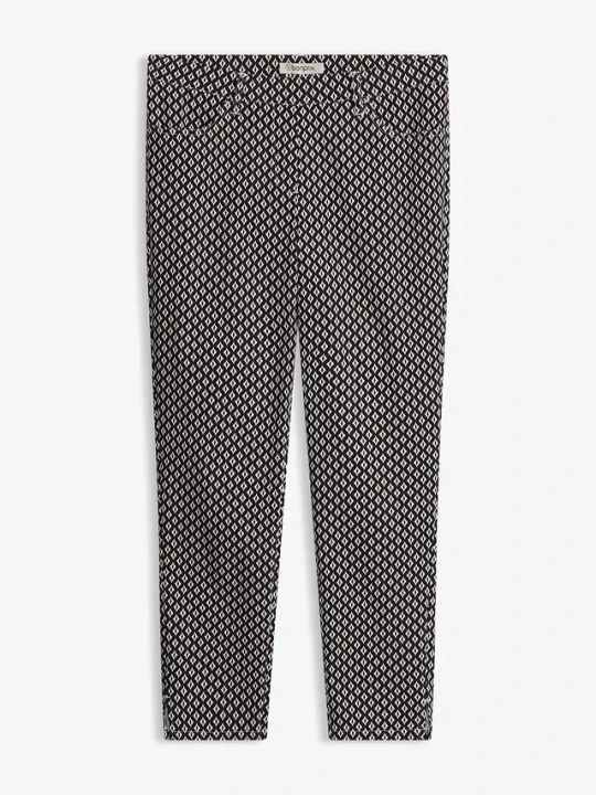 Zdjęcie produktu Spodnie 7 / 8 z bengaliny z domieszką stretchu BonPrix czarny