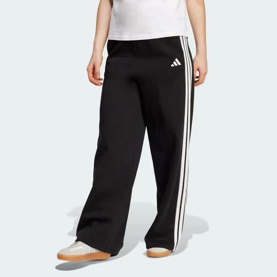 Zdjęcie produktu Spodnie adidas 3-Stripes Fleece Wide czarny