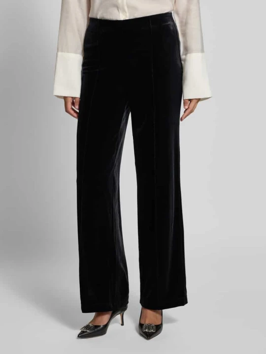Zdjęcie produktu Spodnie aksamitne o kroju relaxed fit z elastycznym pasem model ‘SHANNA’ Vero Moda Czarny