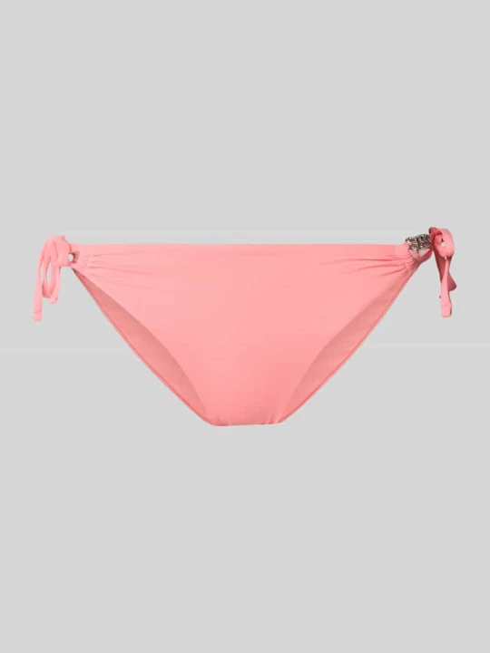 Zdjęcie produktu Figi bikini o kroju slim fit z obszyciem ozdobnymi kamieniami Guess Morelowy