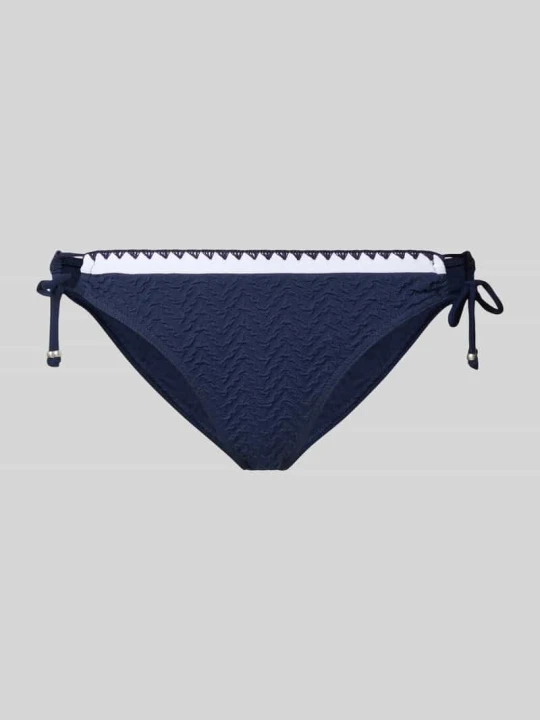 Zdjęcie produktu Figi bikini o kroju slim fit z fakturowanym wzorem model 'Jada' Banana Moon Ciemnoniebieski