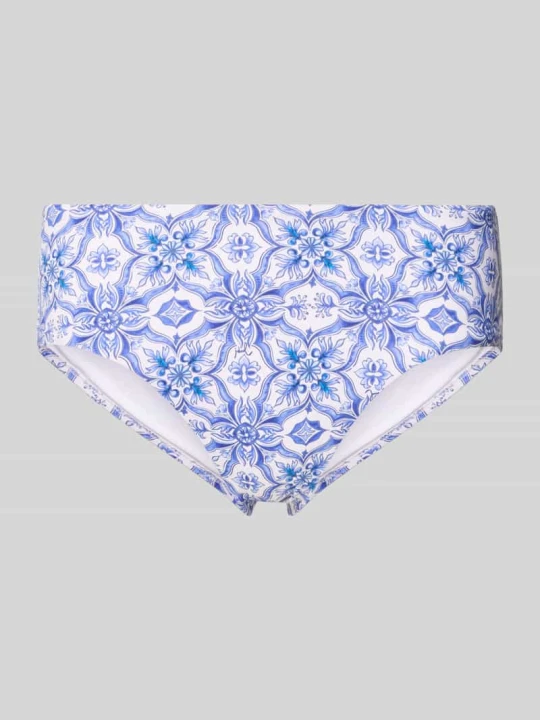 Zdjęcie produktu Spodnie bikini o kroju slim fit z kwiatowym nadrukiem na całej powierzchni model 'Muri' JOOP! Niebieski