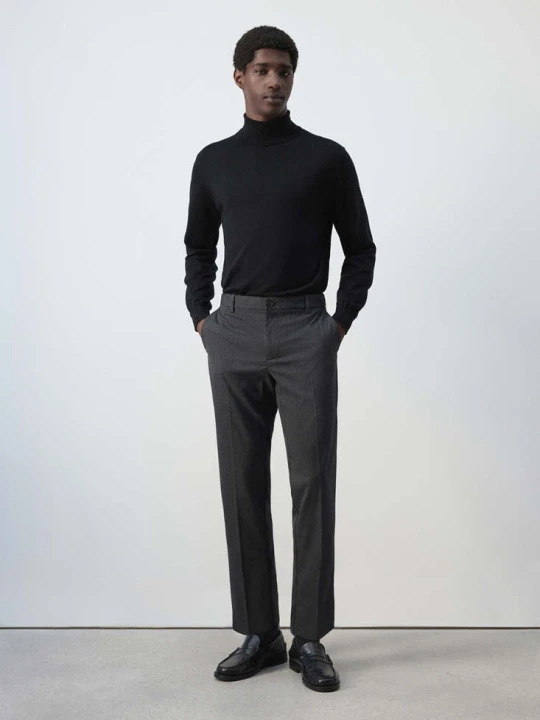 Zdjęcie produktu Spodnie Bologna cropped slim fit ciemnoszary - Mężczyzna - - MANGO MAN