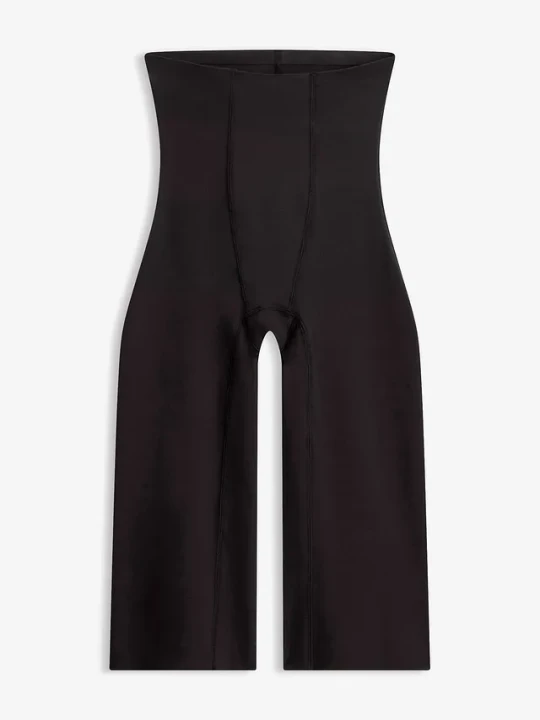 Zdjęcie produktu Spodnie capri lekko modelujące z bawełny BonPrix czarny