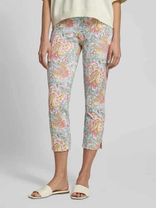 Zdjęcie produktu Spodnie capri w całościowym wzorze SEDUCTIVE Jasnoniebieski