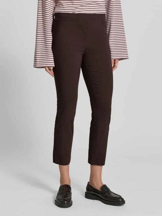 Zdjęcie produktu spodnie capri z mieszanka wiskozy model 'Igor3' STEHMANN Czekoladowy
