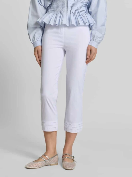 Zdjęcie produktu spodnie capri z mieszanka wiskozy model 'Ina' STEHMANN Biały