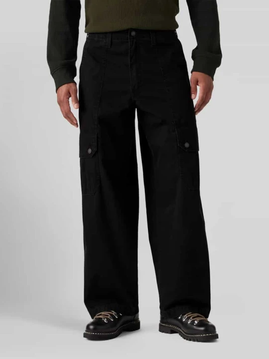 Zdjęcie produktu Spodnie cargo o kroju baggy z czystej bawełny Levi's Czarny