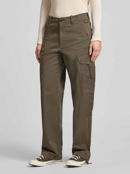 Zdjęcie produktu Spodnie cargo o kroju loose fit z mieszanki bawełny G-Star Raw Oliwkowy