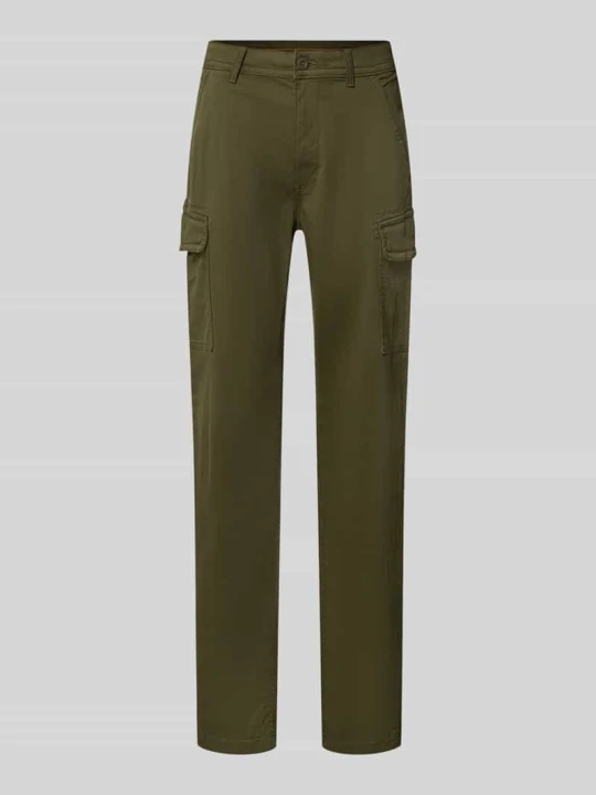 Zdjęcie produktu Spodnie cargo o kroju prostym z czystej bawełny model 'YASUNI' Napapijri Khaki