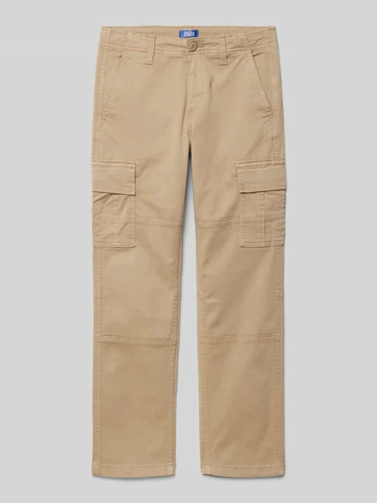 Zdjęcie produktu Spodnie cargo o kroju regular fit z wpuszczanymi kieszeniami model ‘KANE’ Jack&Jones Beżowy