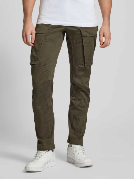 Zdjęcie produktu Spodnie cargo o kroju regular tapered fit z kieszenią zapinaną na zamek błyskawiczny G-Star Raw Średnioszary