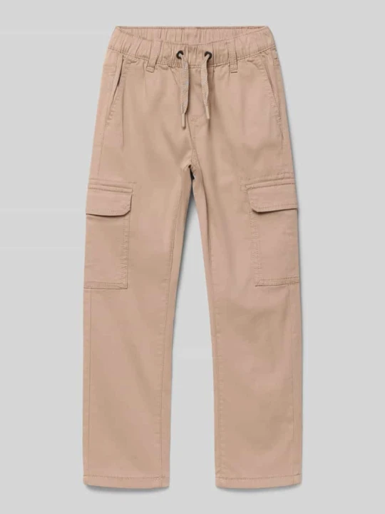 Zdjęcie produktu Spodnie cargo o kroju slim fit z ocieplanej mieszanki bawełny s.Oliver Beżowy