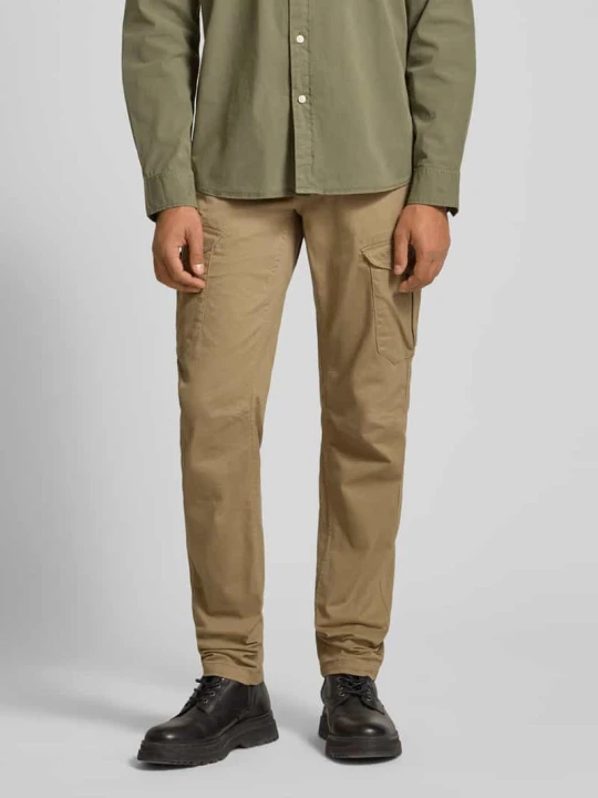 Zdjęcie produktu Spodnie cargo o kroju slim fit z wyhaftowanym logo PME Legend Piaskowy