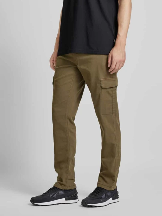 Zdjęcie produktu Spodnie cargo o kroju slim fit ze sznurkiem model ‘Gymdigo’ Pepe Jeans Oliwkowy