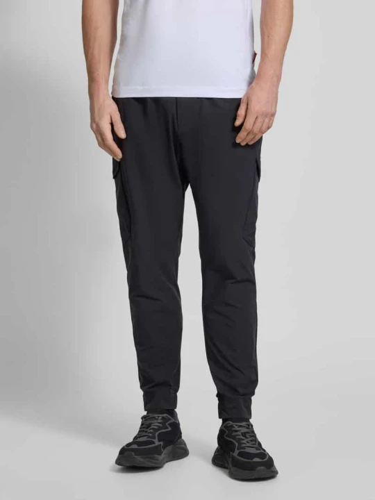 Zdjęcie produktu Spodnie cargo o kroju tapered fit z tunelem model ‘Urbanex’ Boss Czarny