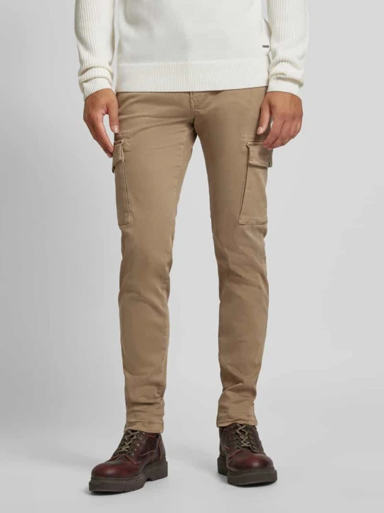 Zdjęcie produktu Spodnie cargo o kroju tapered fit ze szlufkami na pasek model ‘Driver’ MAC Beżowy