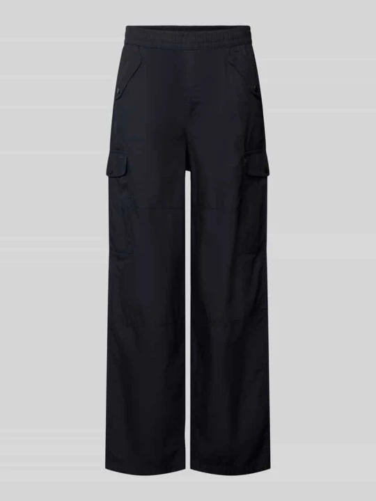 Zdjęcie produktu Spodnie cargo o kroju wide fit z dodatkiem bawełny Armani Exchange Granatowy
