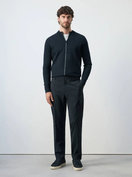 Zdjęcie produktu Spodnie cargo slim fit comfort stretch granatowy - Mężczyzna - MANGO MAN
