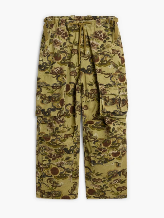 Zdjęcie produktu Spodnie cargo w kamuflaż Desigual zielony