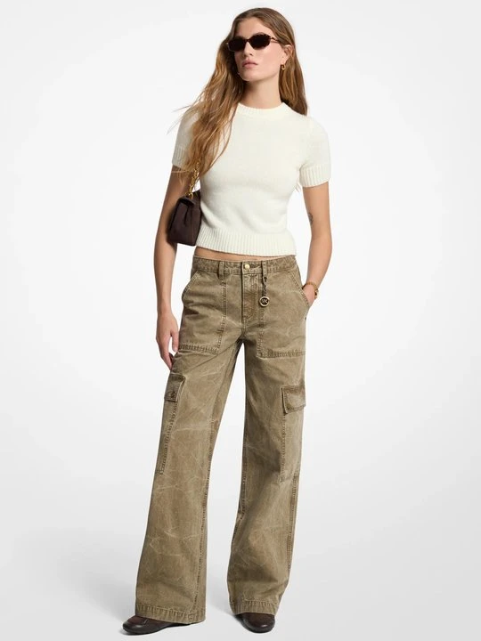 Zdjęcie produktu Spodnie cargo z barwionego denimu Michael Kors