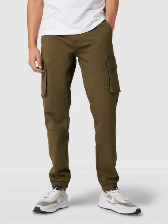 Zdjęcie produktu Spodnie cargo z elastycznym zakończeniem nogawek model ‘CANS STAGE’ Only & Sons Khaki