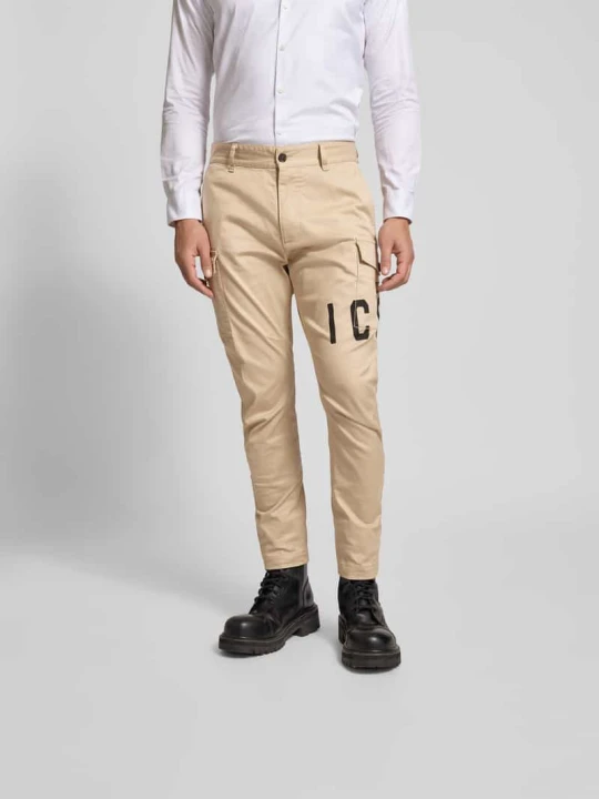 Zdjęcie produktu Spodnie cargo z nadrukiem z logo Dsquared2 Beżowy
